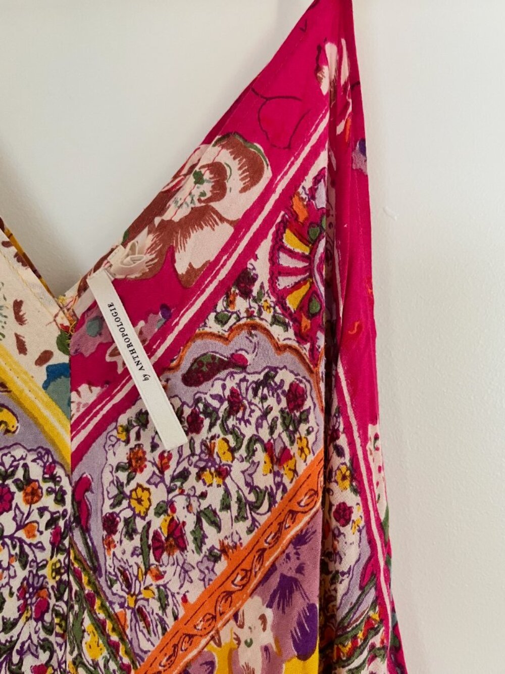 Anthropologie Handkerchief Hem Patchwork Dress - Picture 3 of 3